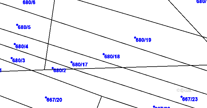 Parcela st. 680/18 v KÚ Chlum u Blovic, Katastrální mapa
