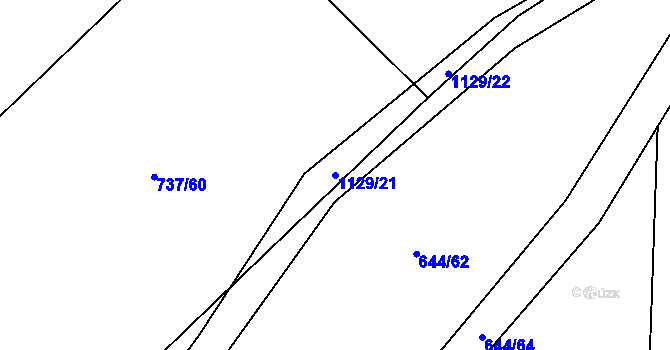 Parcela st. 1129/21 v KÚ Chlum u Blovic, Katastrální mapa