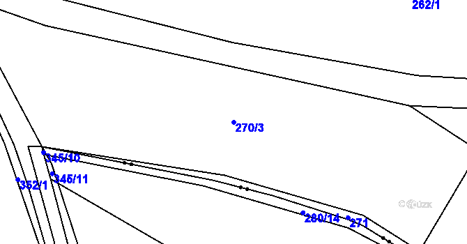 Parcela st. 270/3 v KÚ Chlum u Hradce Králové, Katastrální mapa