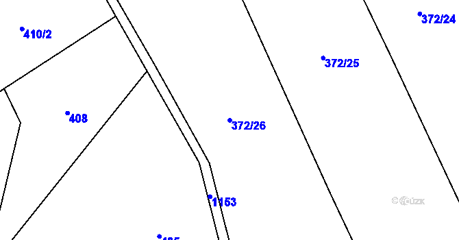 Parcela st. 372/26 v KÚ Chlum u Hlinska, Katastrální mapa