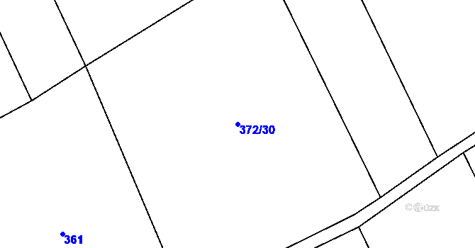 Parcela st. 372/30 v KÚ Chlum u Hlinska, Katastrální mapa