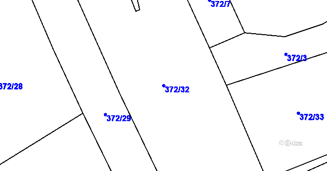 Parcela st. 372/32 v KÚ Chlum u Hlinska, Katastrální mapa