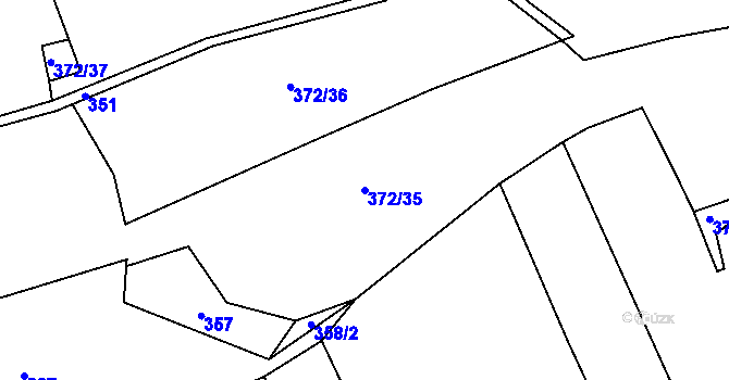 Parcela st. 372/35 v KÚ Chlum u Hlinska, Katastrální mapa