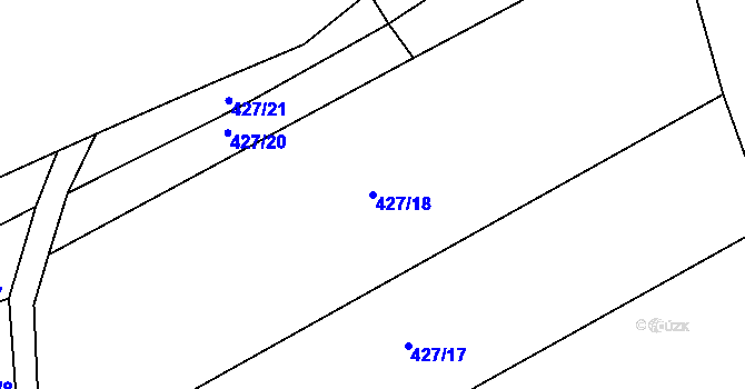 Parcela st. 427/18 v KÚ Chlum u Hlinska, Katastrální mapa