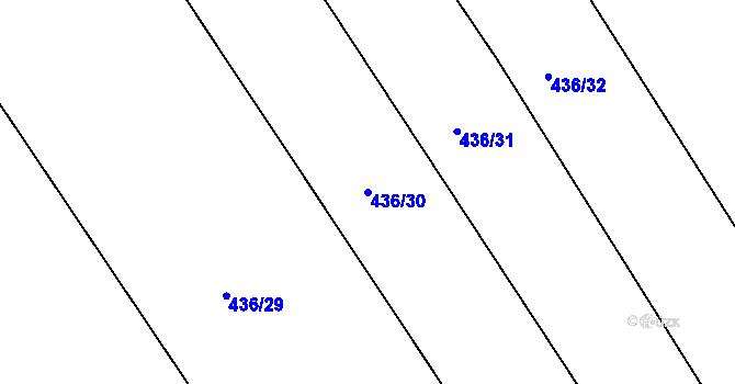 Parcela st. 436/30 v KÚ Chlum u Hlinska, Katastrální mapa
