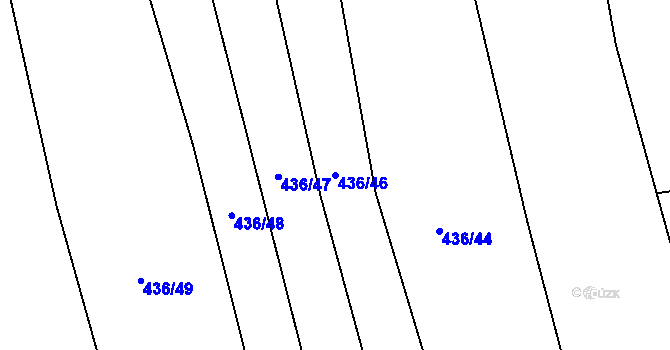 Parcela st. 436/46 v KÚ Chlum u Hlinska, Katastrální mapa
