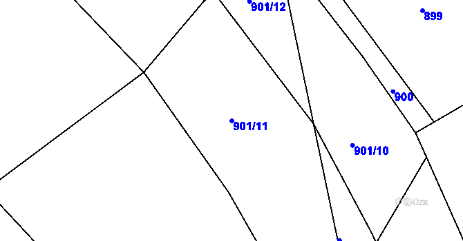Parcela st. 901/11 v KÚ Chlum u Hlinska, Katastrální mapa