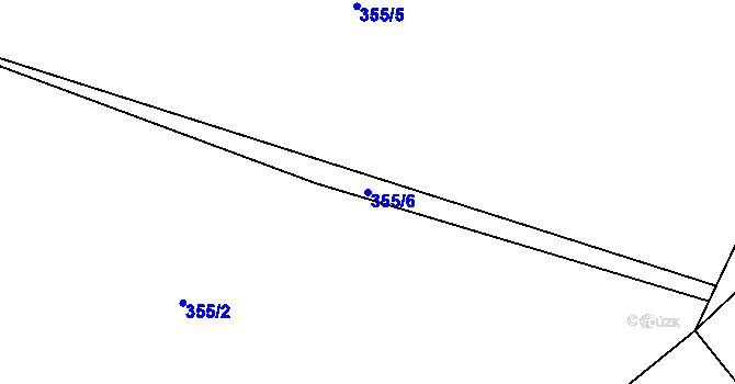 Parcela st. 355/6 v KÚ Chlum u Hořic, Katastrální mapa