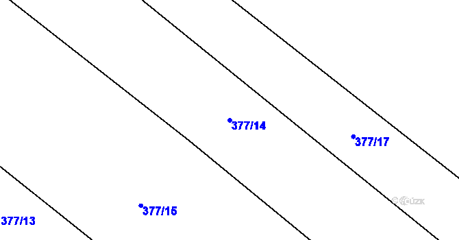 Parcela st. 377/14 v KÚ Chlum u Hořic, Katastrální mapa