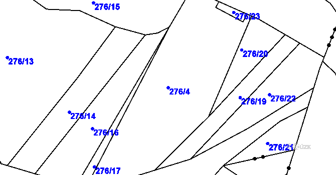 Parcela st. 276/4 v KÚ Chlum u Letovic, Katastrální mapa
