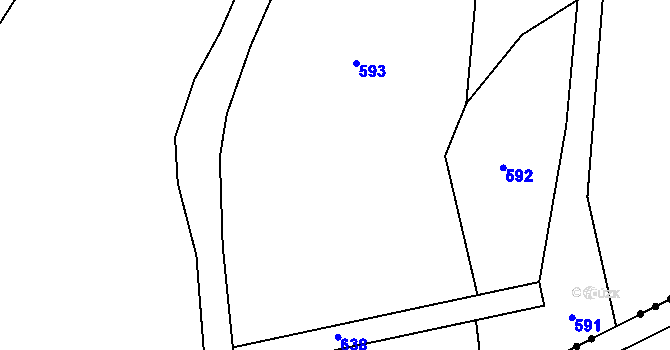 Parcela st. 272/11 v KÚ Chlum u Letovic, Katastrální mapa