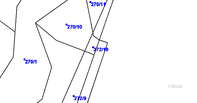 Parcela st. 272/12 v KÚ Chlum u Letovic, Katastrální mapa