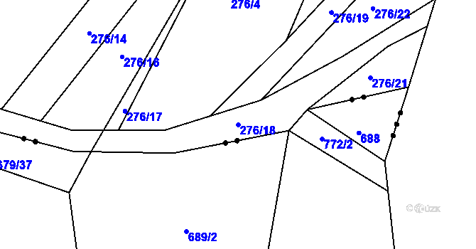 Parcela st. 276/18 v KÚ Chlum u Letovic, Katastrální mapa