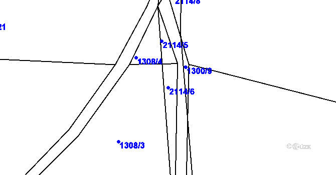 Parcela st. 2114/6 v KÚ Chlum nad Jihlavou, Katastrální mapa