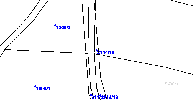Parcela st. 2114/10 v KÚ Chlum nad Jihlavou, Katastrální mapa