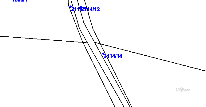 Parcela st. 2114/14 v KÚ Chlum nad Jihlavou, Katastrální mapa