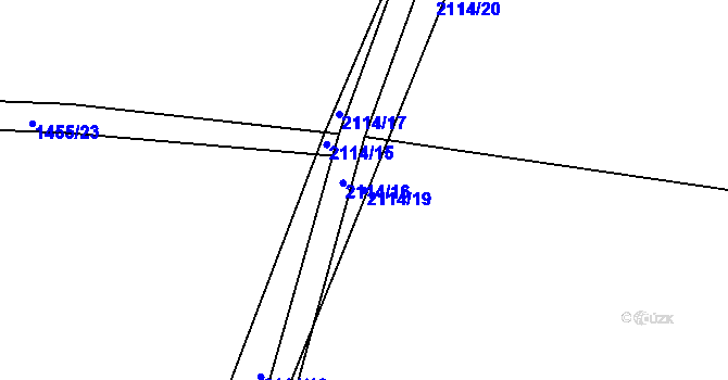 Parcela st. 2114/19 v KÚ Chlum nad Jihlavou, Katastrální mapa