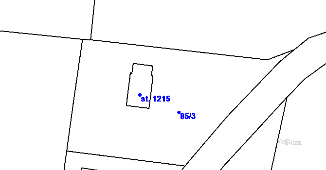 Parcela st. 85/3 v KÚ Chlum u Třeboně, Katastrální mapa