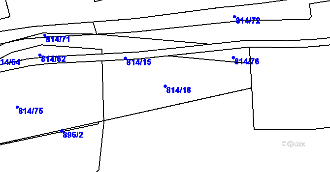 Parcela st. 814/18 v KÚ Chlum u Třeboně, Katastrální mapa
