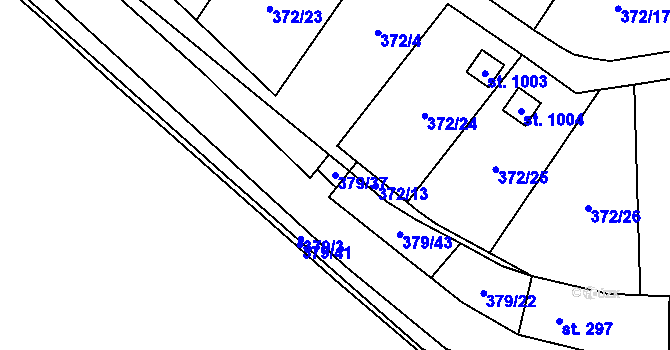 Parcela st. 379/37 v KÚ Chlum u Třeboně, Katastrální mapa