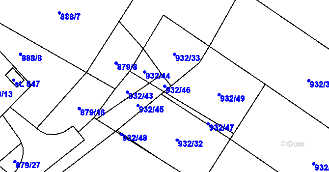 Parcela st. 932/46 v KÚ Chlum u Třeboně, Katastrální mapa