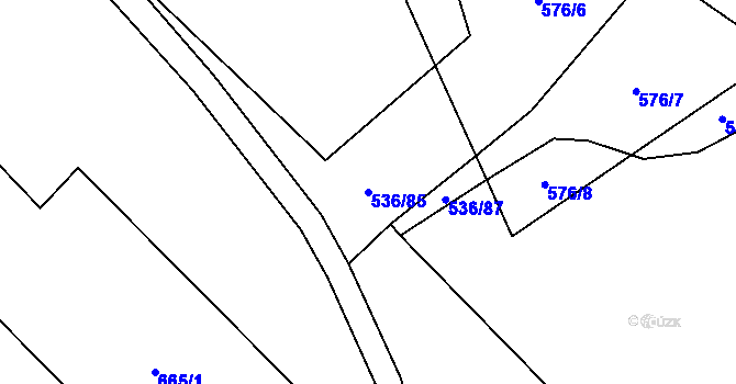 Parcela st. 536/85 v KÚ Chlum u Třeboně, Katastrální mapa
