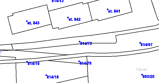 Parcela st. 814/72 v KÚ Chlum u Třeboně, Katastrální mapa