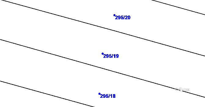 Parcela st. 295/19 v KÚ Chlumany, Katastrální mapa