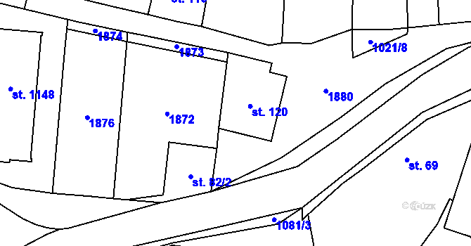 Parcela st. 473 v KÚ Chlumčany u Přeštic, Katastrální mapa