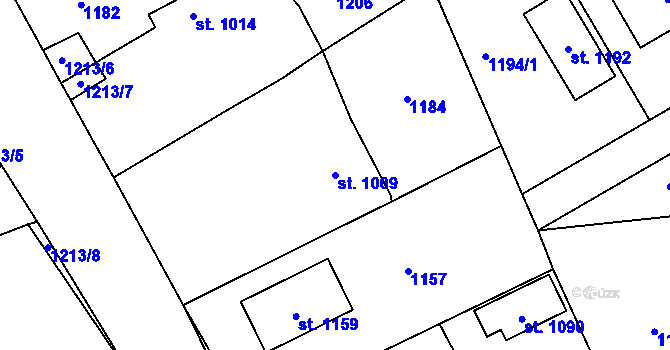 Parcela st. 1009 v KÚ Chlumčany u Přeštic, Katastrální mapa