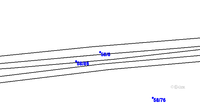 Parcela st. 58/6 v KÚ Blšany u Loun, Katastrální mapa