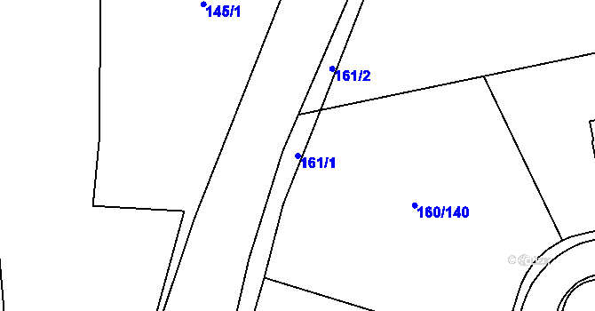 Parcela st. 161/1 v KÚ Blšany u Loun, Katastrální mapa