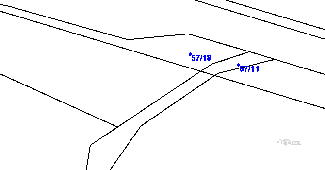 Parcela st. 57/34 v KÚ Blšany u Loun, Katastrální mapa