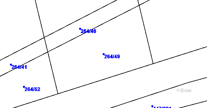 Parcela st. 264/49 v KÚ Blšany u Loun, Katastrální mapa