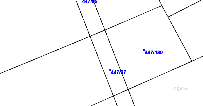 Parcela st. 447/97 v KÚ Blšany u Loun, Katastrální mapa