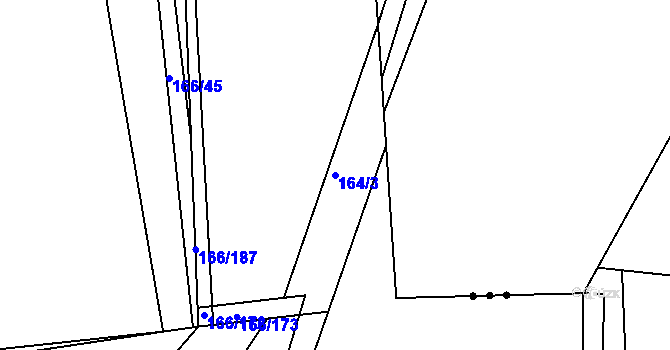 Parcela st. 164/3 v KÚ Chlumčany u Loun, Katastrální mapa