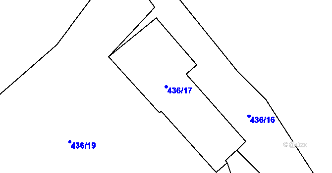 Parcela st. 436/17 v KÚ Chlumčany u Loun, Katastrální mapa