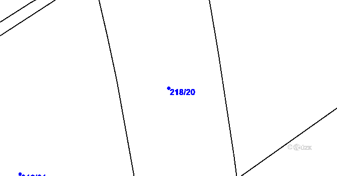 Parcela st. 218/20 v KÚ Chlumčany u Loun, Katastrální mapa