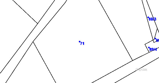 Parcela st. 71 v KÚ Chlumčany u Loun, Katastrální mapa