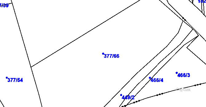 Parcela st. 377/66 v KÚ Chlumčany u Loun, Katastrální mapa