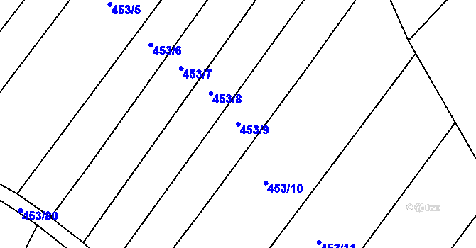 Parcela st. 453/9 v KÚ Chlumec u Dačic, Katastrální mapa