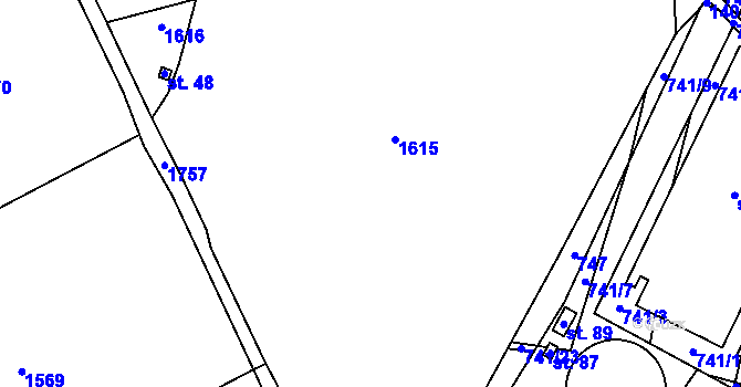 Parcela st. 741/1 v KÚ Chlumec u Dačic, Katastrální mapa