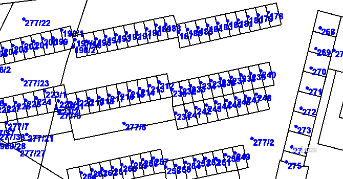 Parcela st. 230 v KÚ Chlumec u Chabařovic, Katastrální mapa