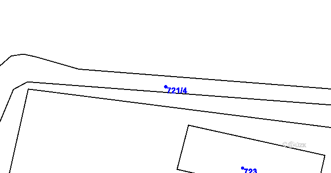 Parcela st. 721/4 v KÚ Chlumec u Chabařovic, Katastrální mapa