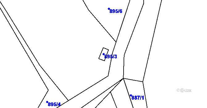 Parcela st. 895/3 v KÚ Chlumec u Chabařovic, Katastrální mapa
