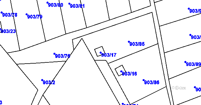 Parcela st. 903/17 v KÚ Chlumec u Chabařovic, Katastrální mapa