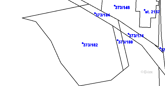 Parcela st. 373/182 v KÚ Chlumec nad Cidlinou, Katastrální mapa