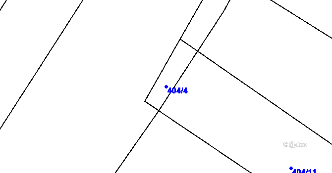 Parcela st. 404/4 v KÚ Chlumec nad Cidlinou, Katastrální mapa