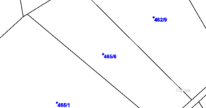 Parcela st. 465/6 v KÚ Chlumec nad Cidlinou, Katastrální mapa