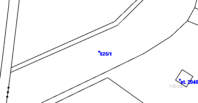 Parcela st. 525/1 v KÚ Chlumec nad Cidlinou, Katastrální mapa